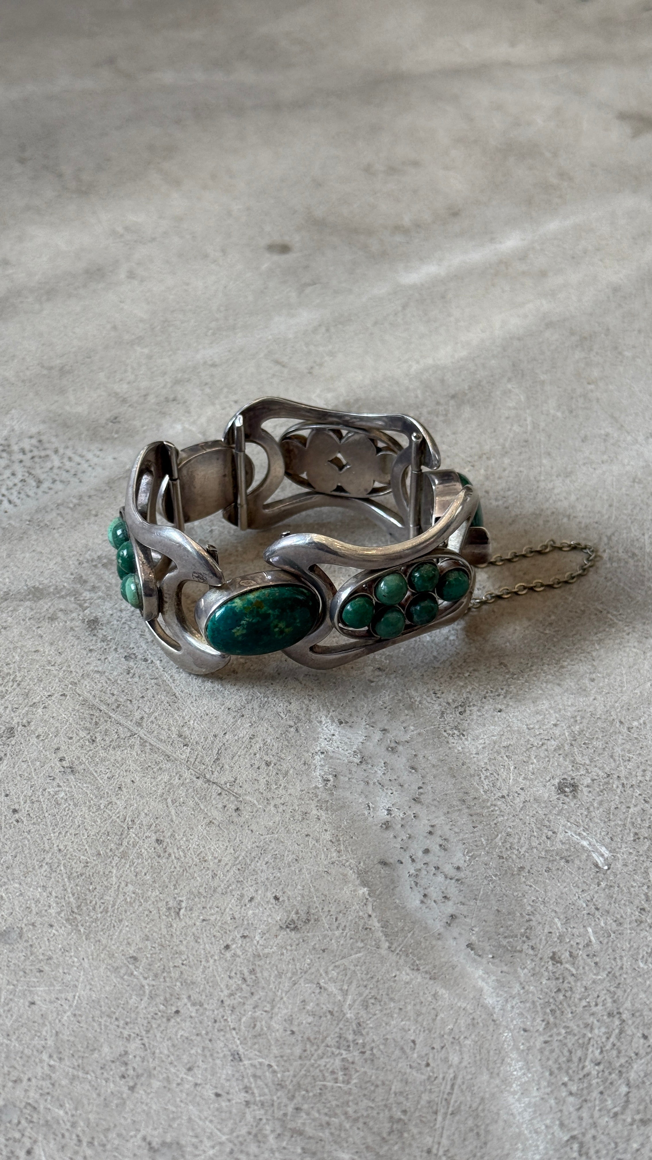 Erika Hult Turquoise Silver Bracelet