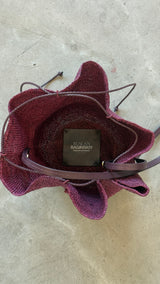 Burgundy Wicker Bag