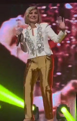 Embellished White Blazer Worn to Meet the Queen