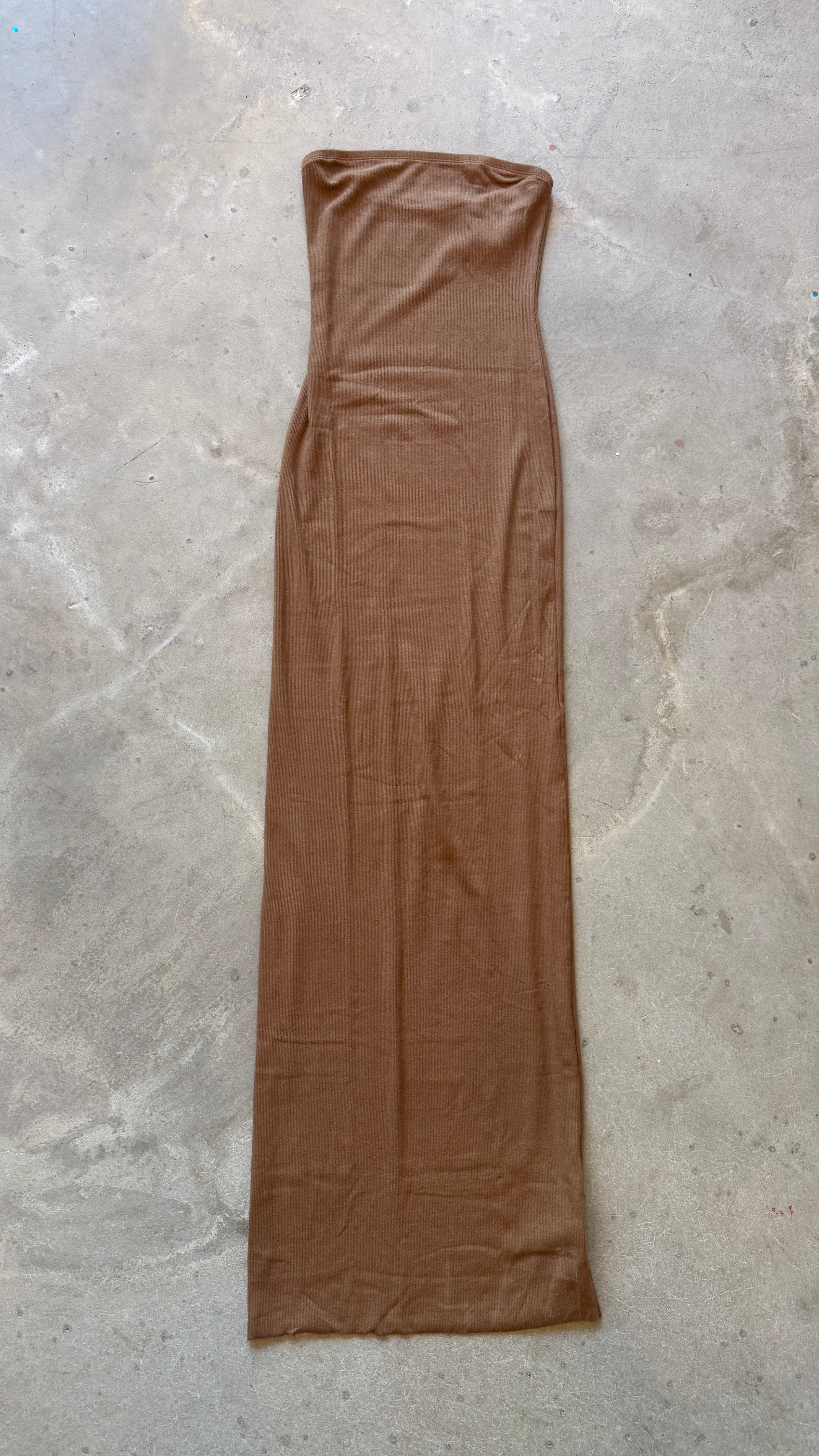 Brown Tube Maxi Dress