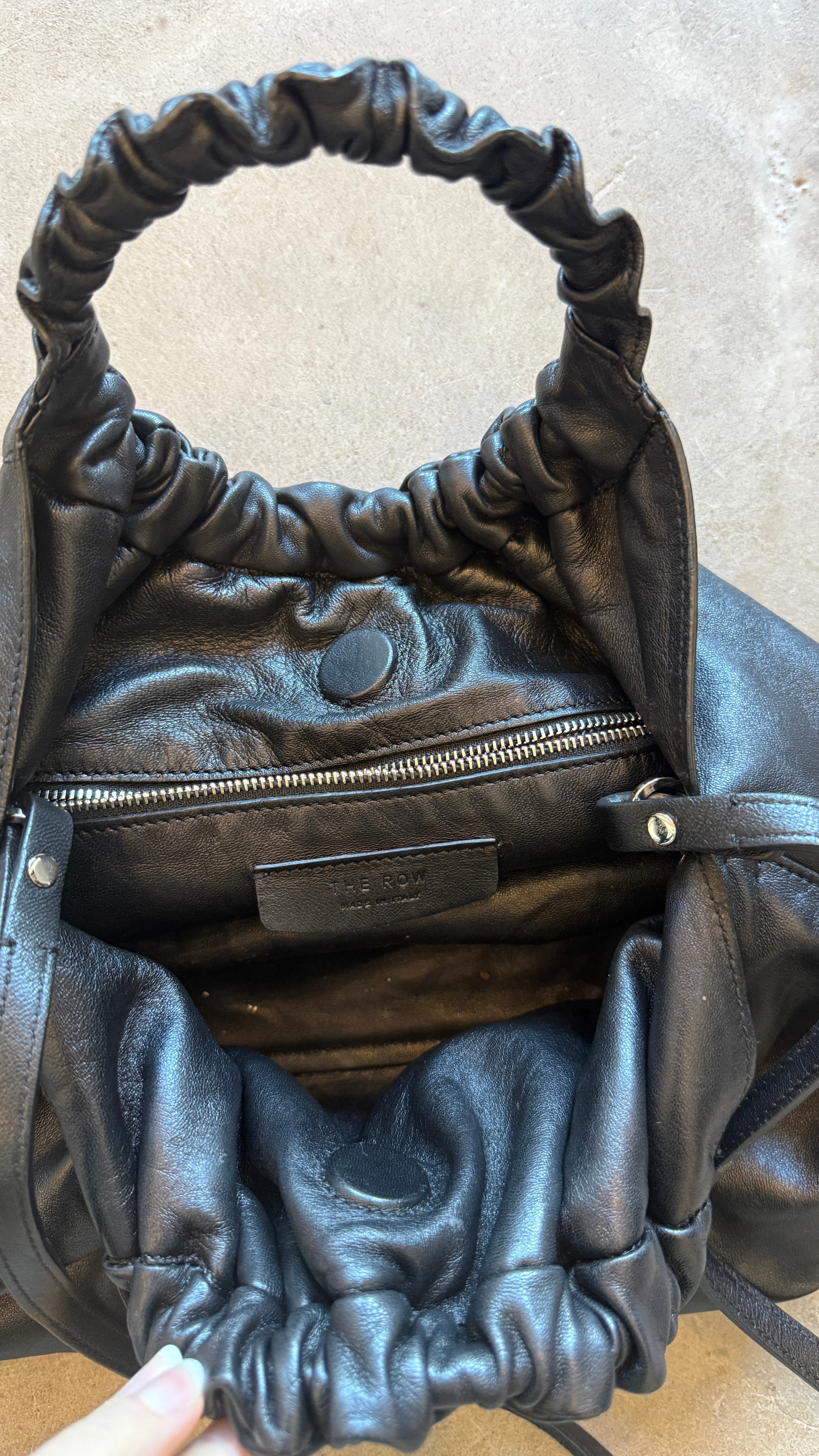 Black Double Circle Medium Bag