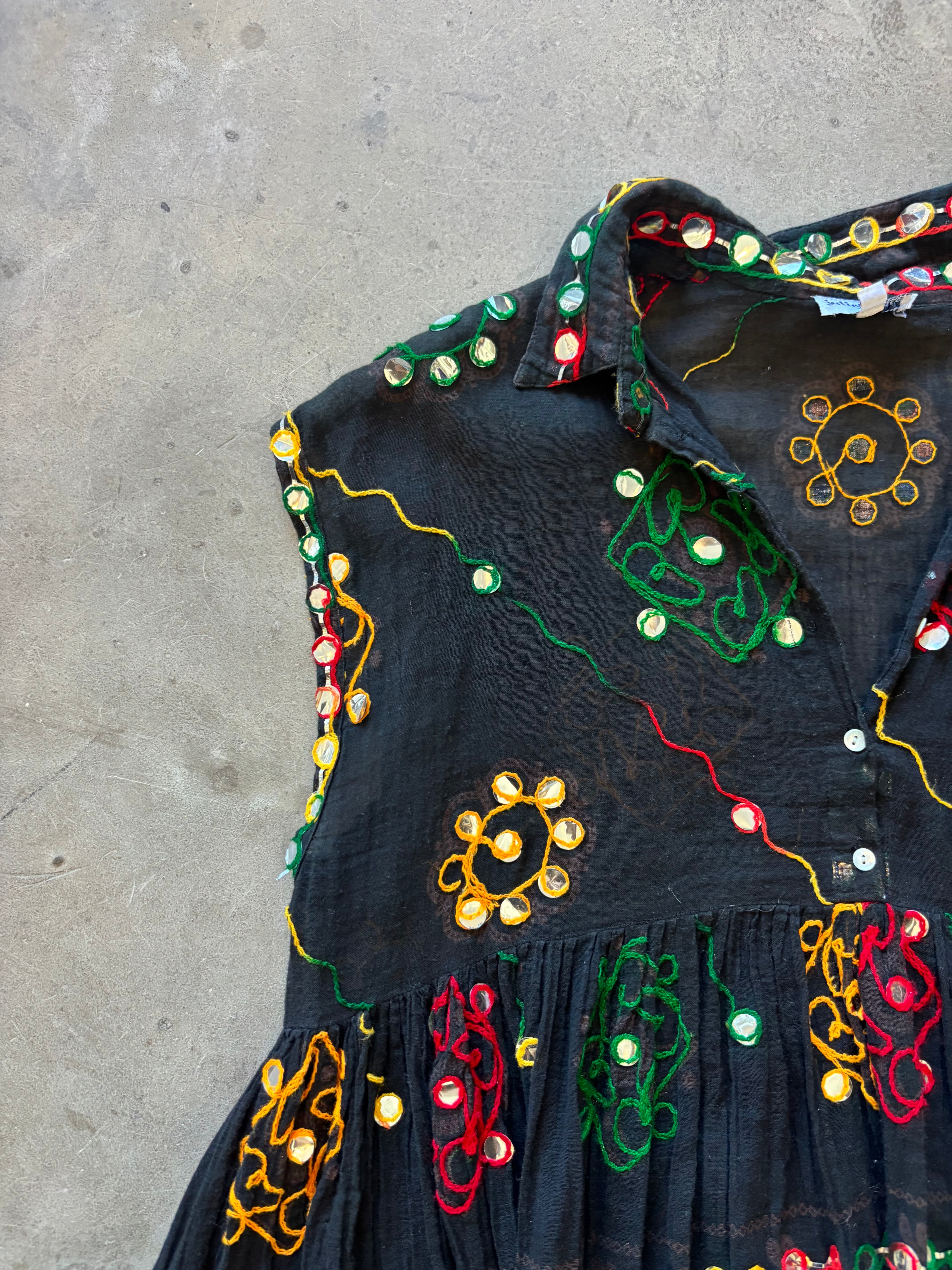 Embroidered Mini Dress