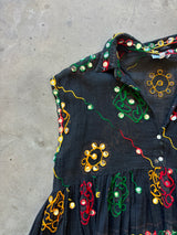 Embroidered Mini Dress