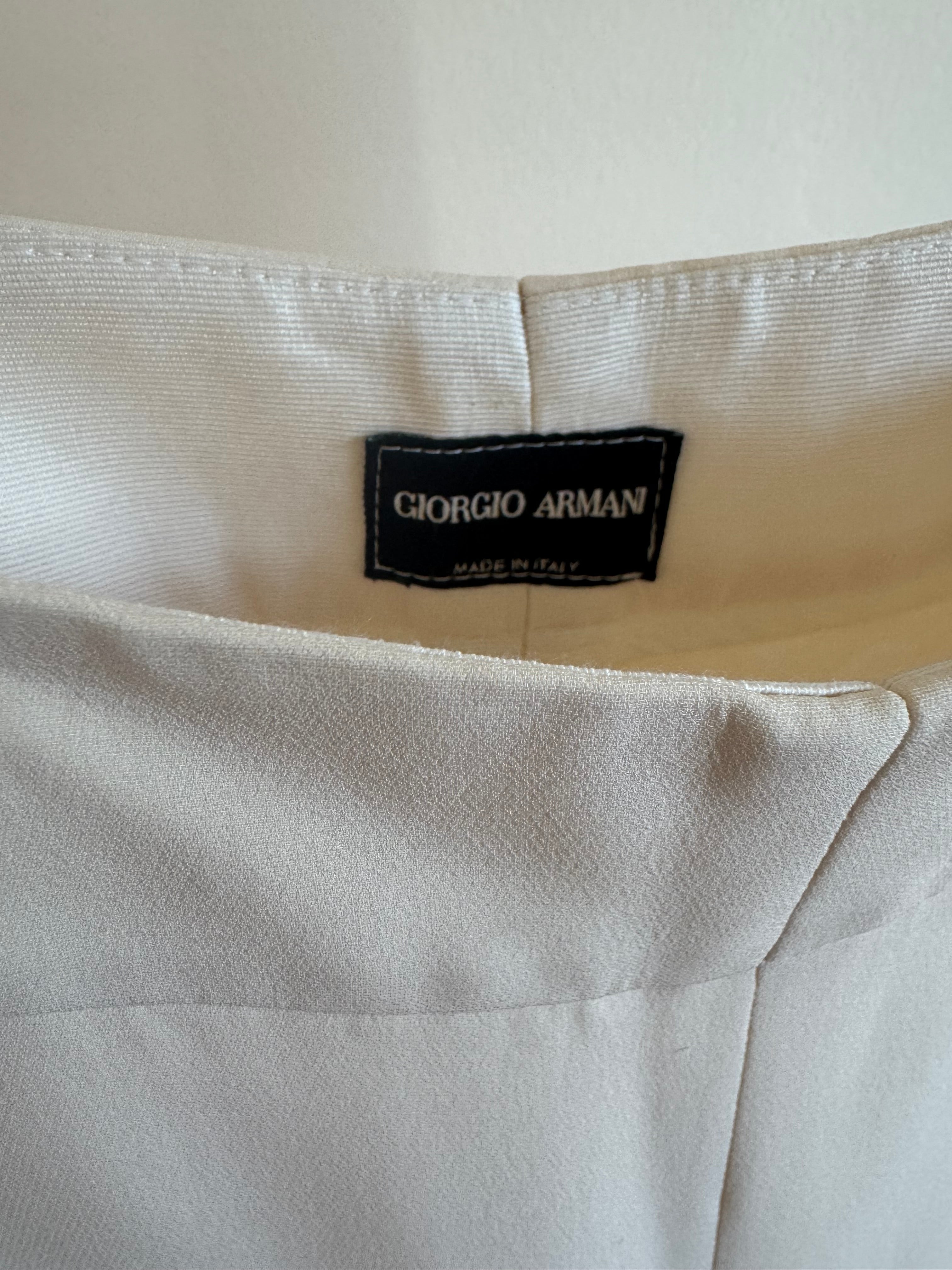 Giorgio Armani Silk Ivory Pants