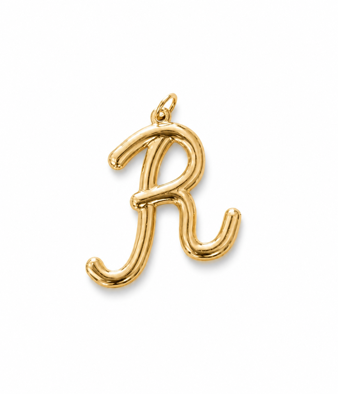 Gold “R” Large Pendant