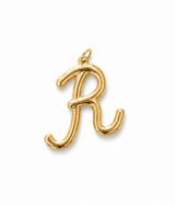 Gold “R” Large Pendant