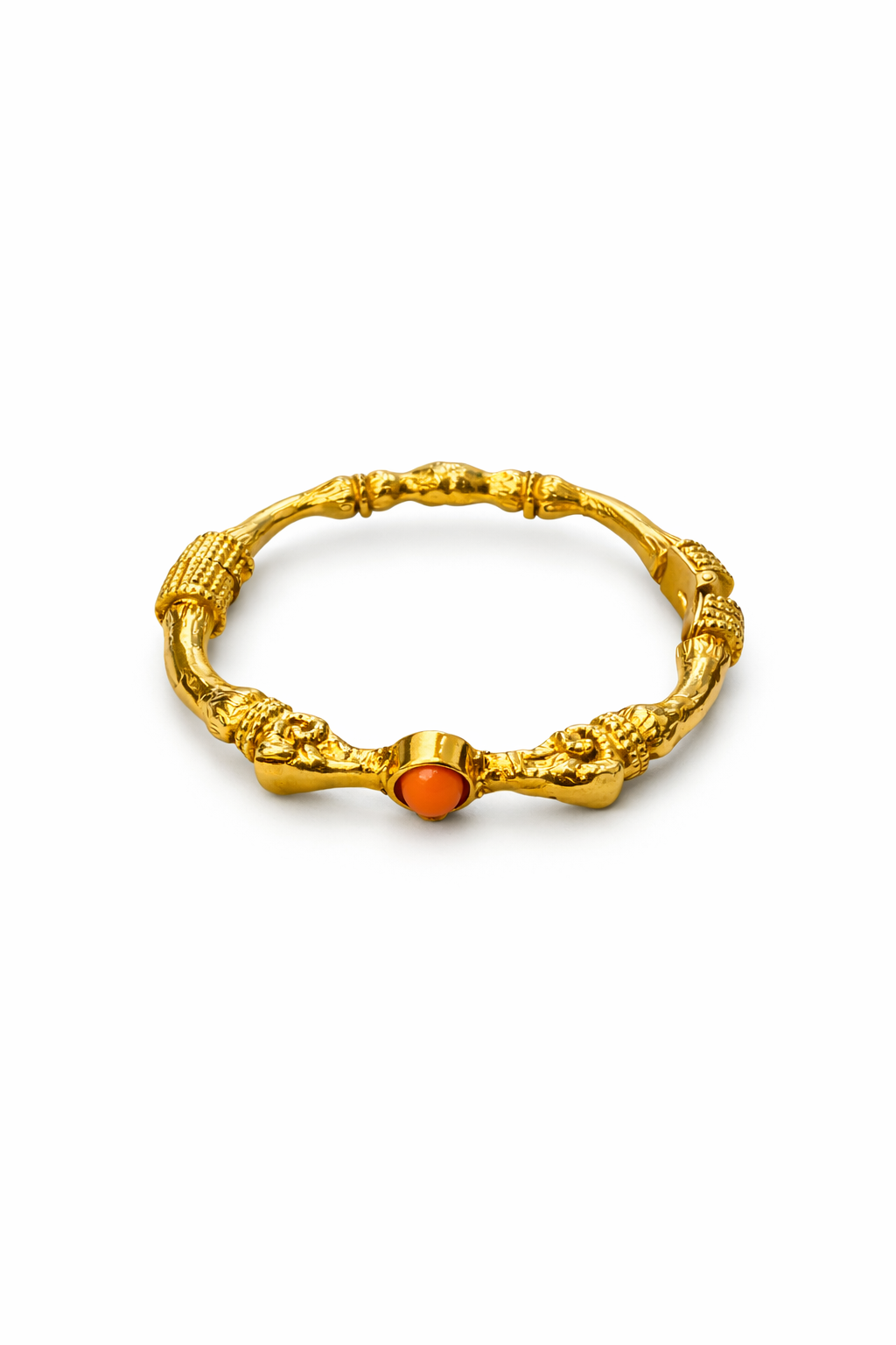 Gold and Orange Elephant Bracelet