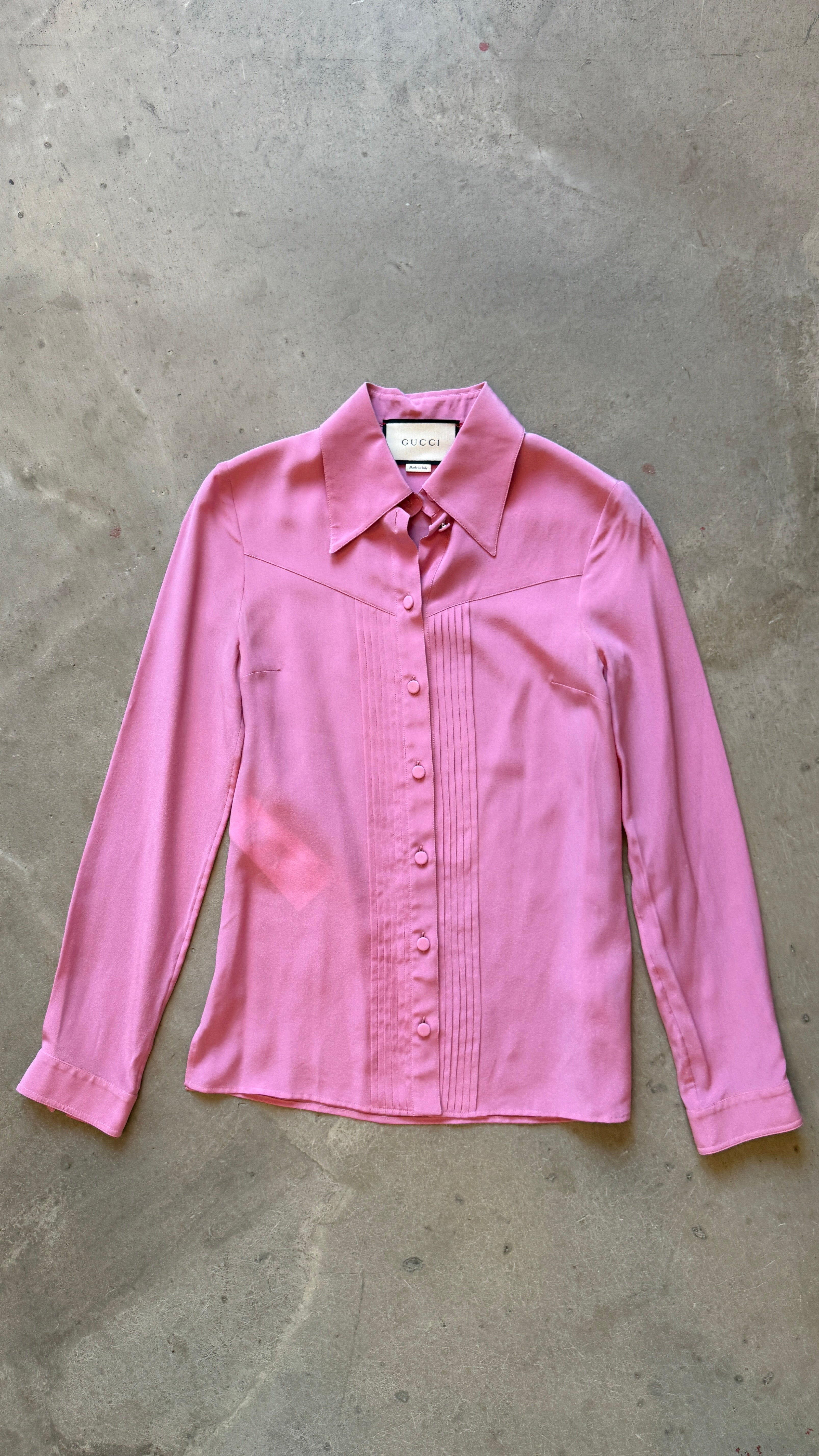 Pink Pintuck Shirt