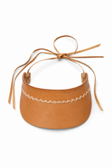 Handmade Brown Leather Visor