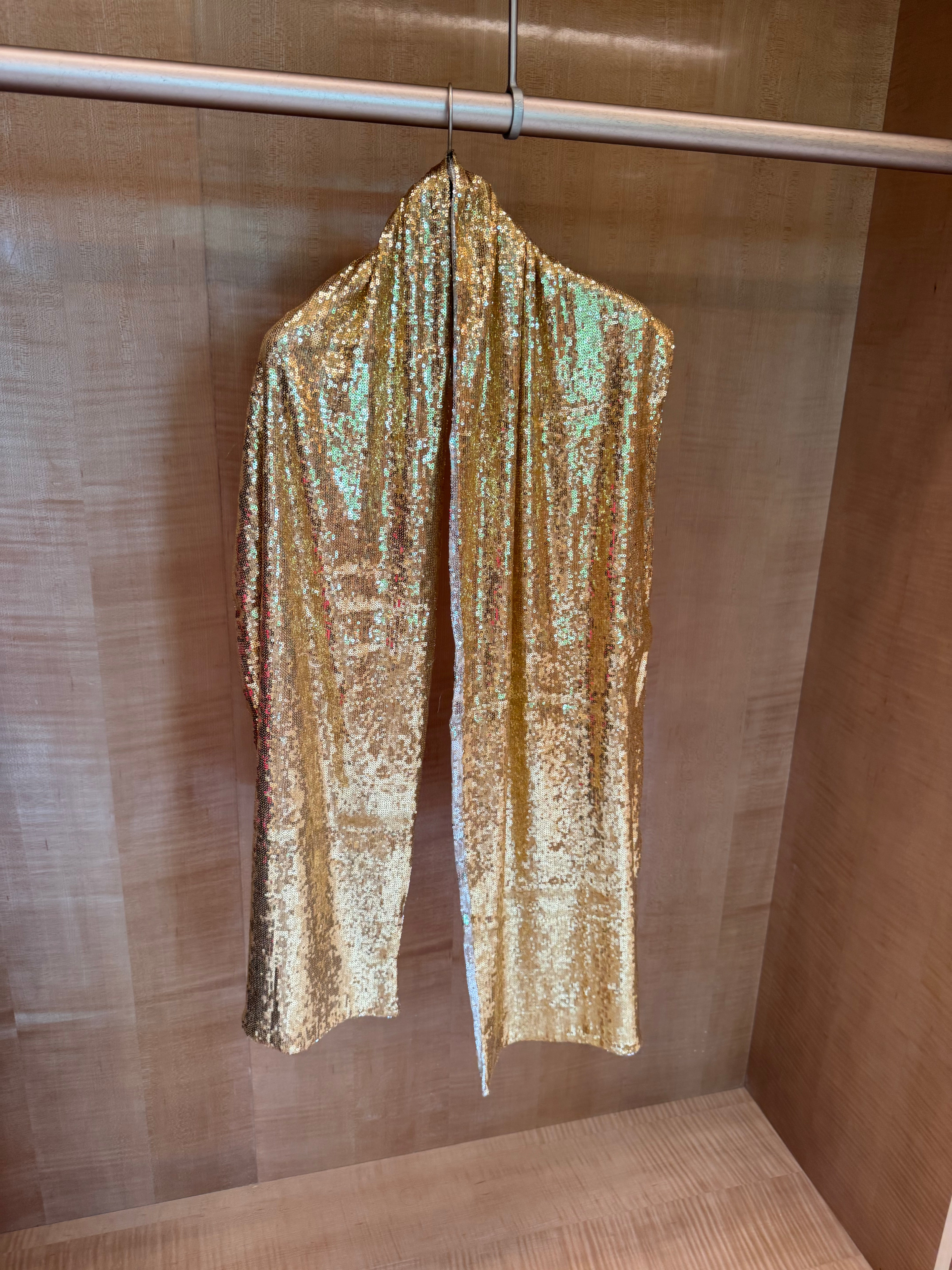 Gold Sequin Scarf