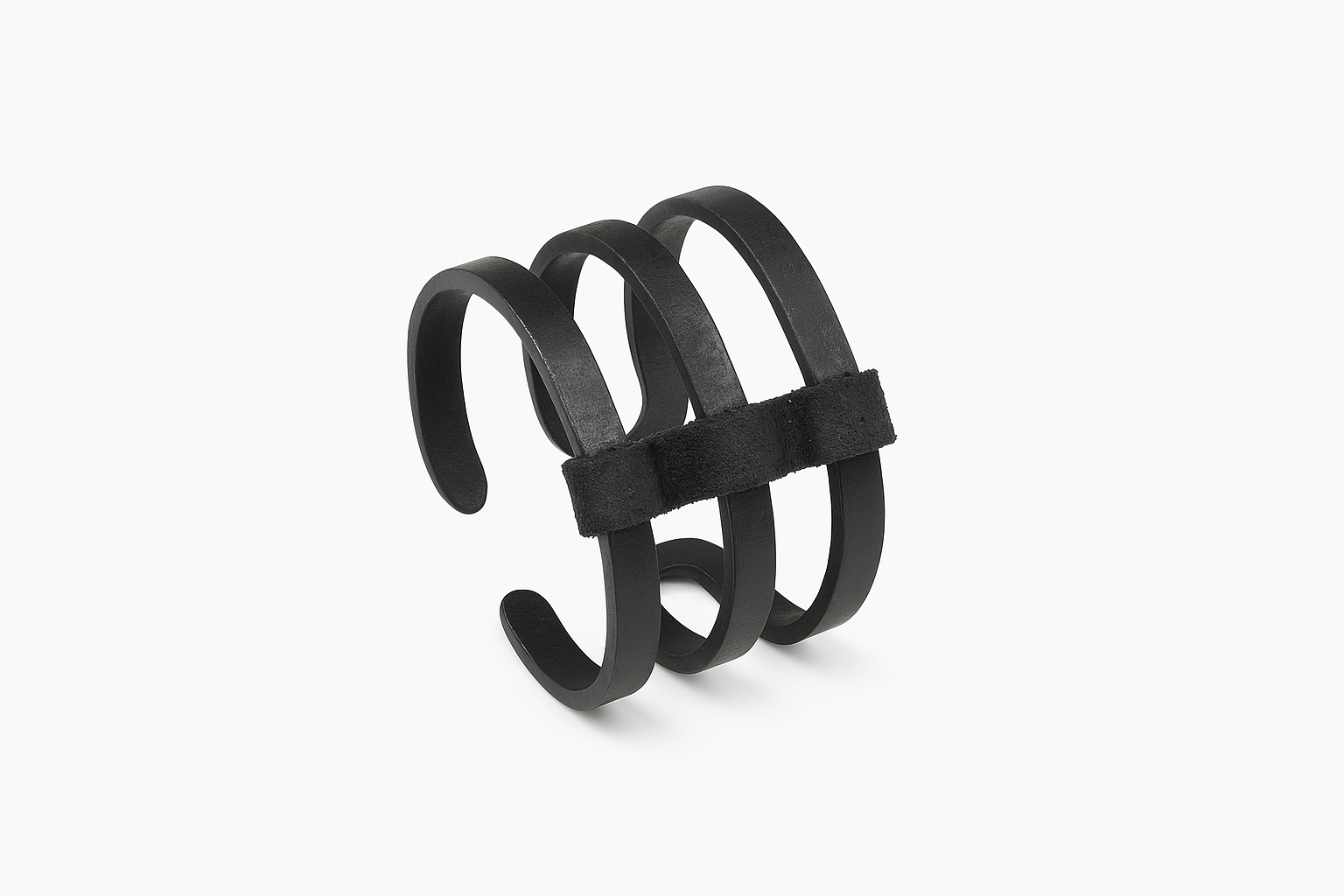 Black Metal Stack Bracelet