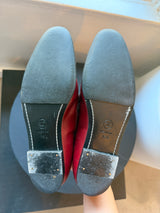 Burgundy Pearl & Chain Loafers