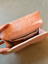 Pink Croc Clutch