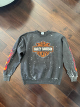 Harley Davidson Sweatshirt with paint splatter