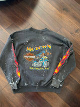 Harley Davidson Sweatshirt with paint splatter