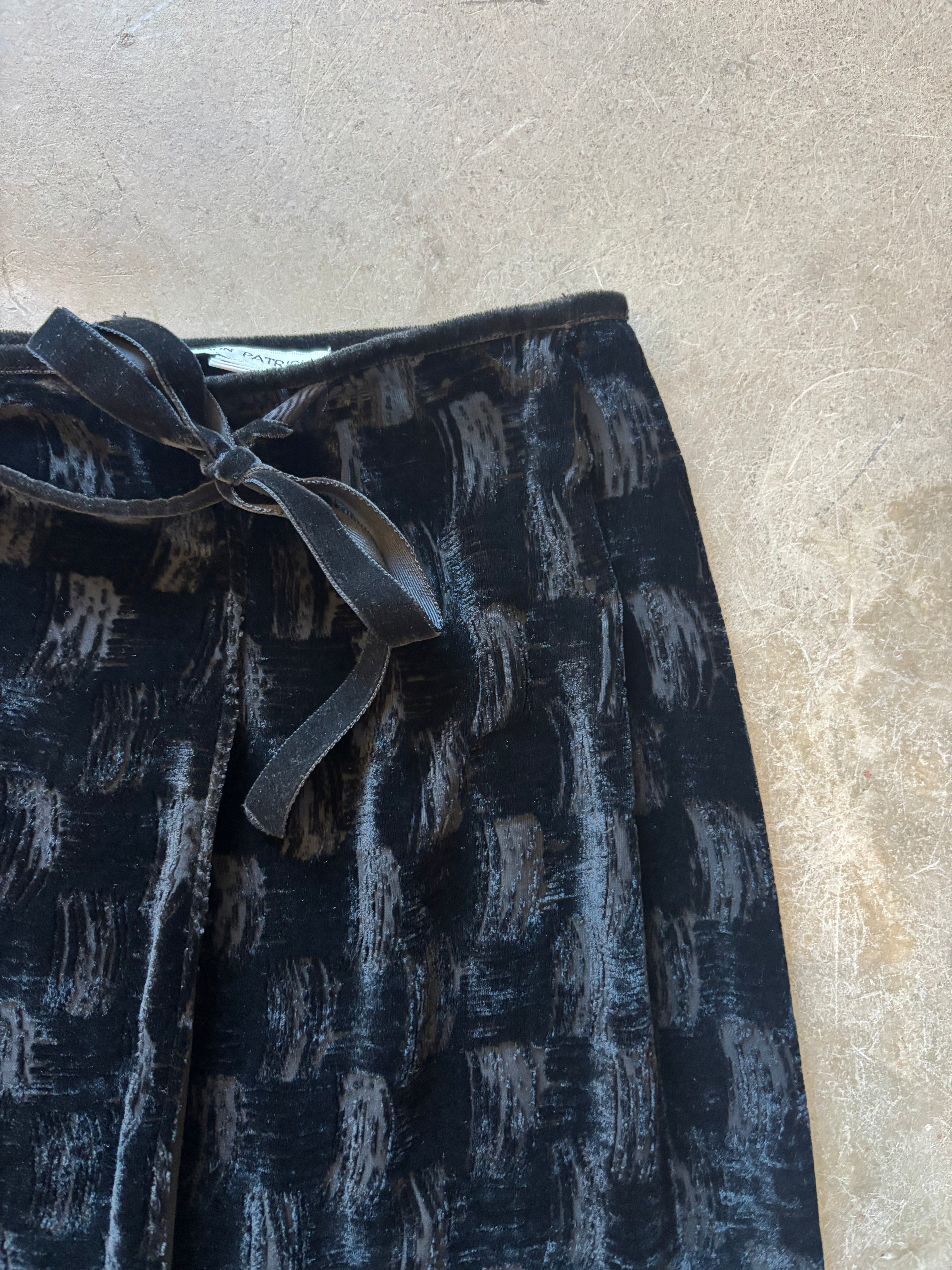 Black Velvet Skirt
