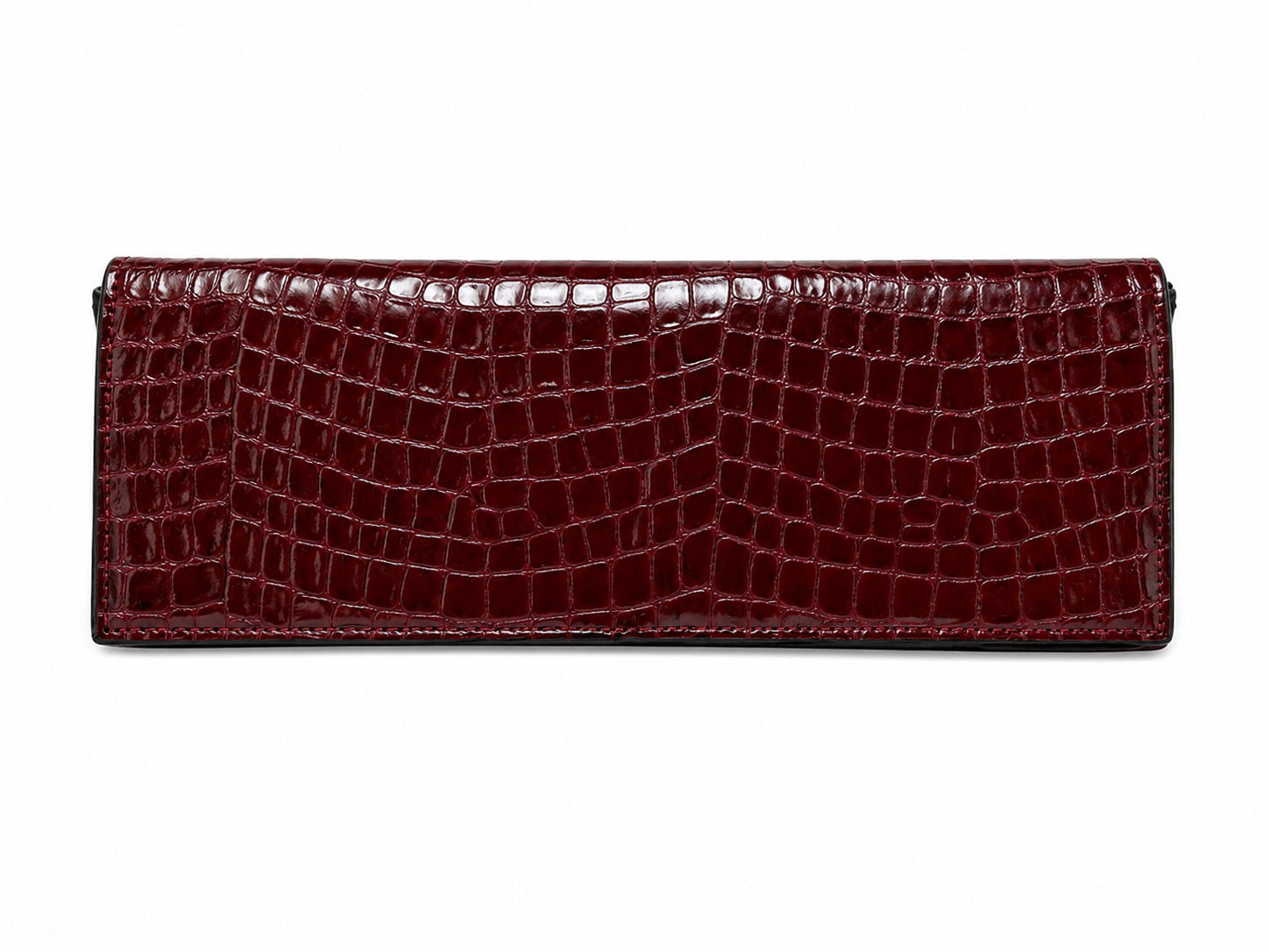 Red Snakeskin Clutch