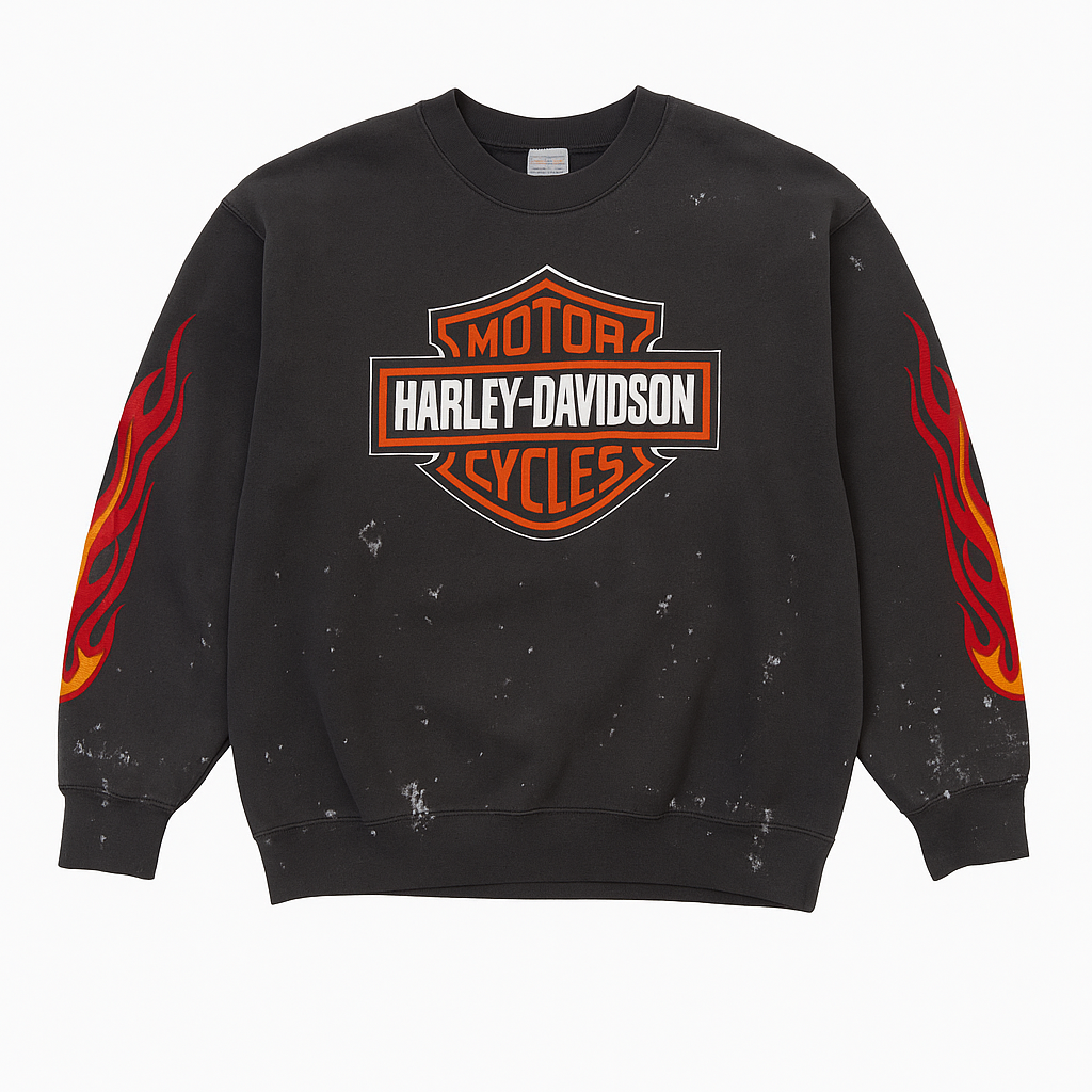 Harley Davidson Sweatshirt with paint splatter