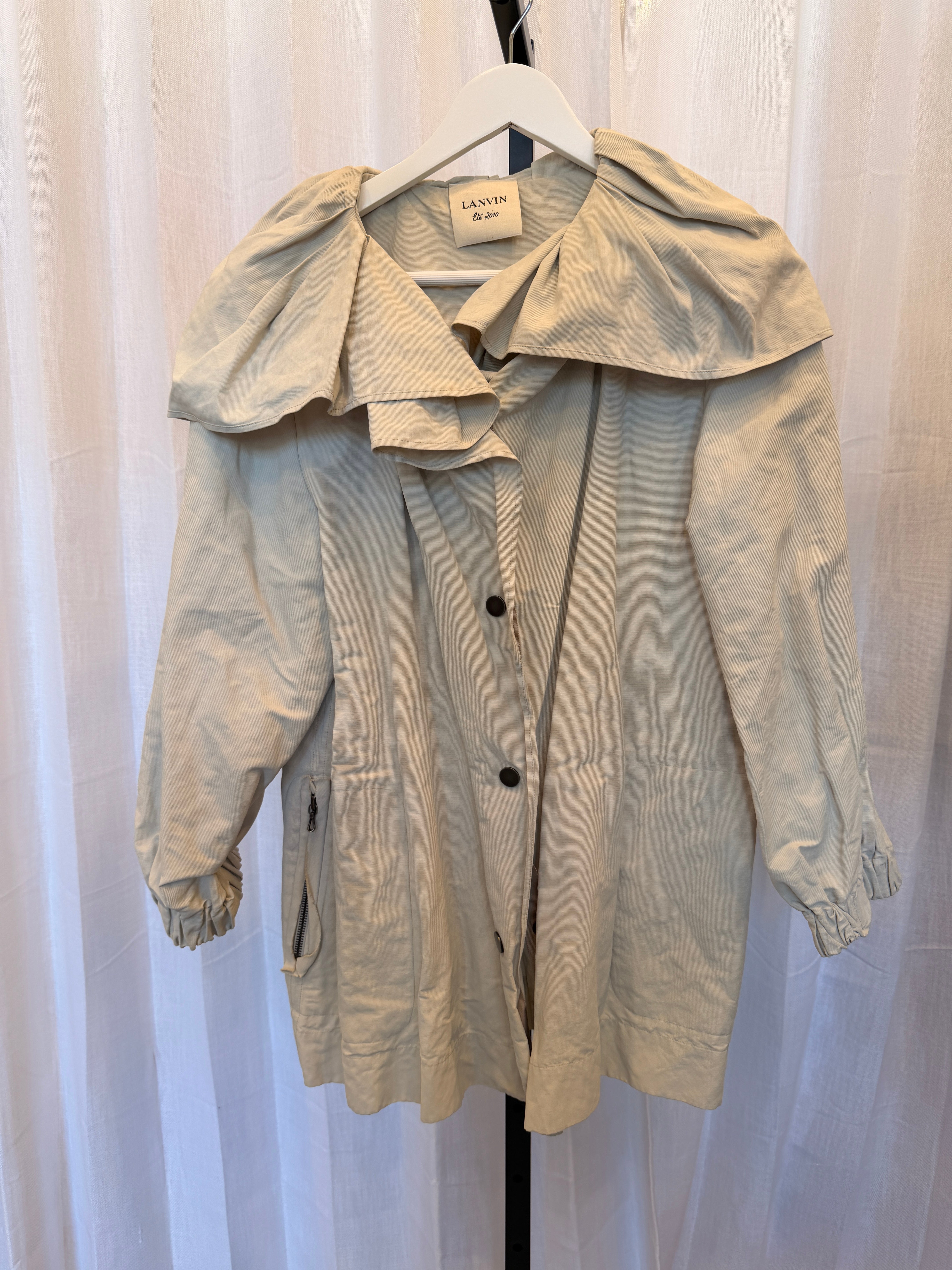 Draped Collar Lightweight Coat
