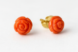 Coral Flower Studd Earrings