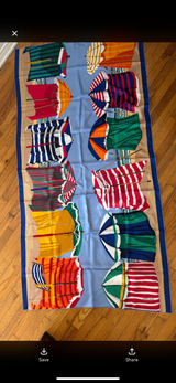 Charmes des Plages Normandes rectangle scarf