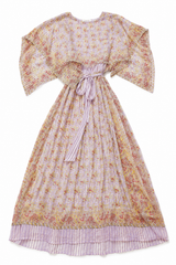 Lavender & Gold Silk Dress
