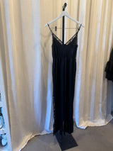 Black Silk and Lace Jumpsuit