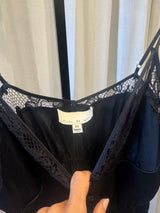 Black Silk and Lace Jumpsuit