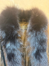 Lambs Leather and Fox Fur Long Coat