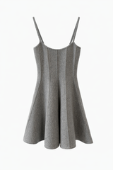 Gray Knit Corset Dress