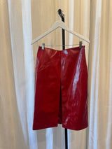 Red Pleather Skirt