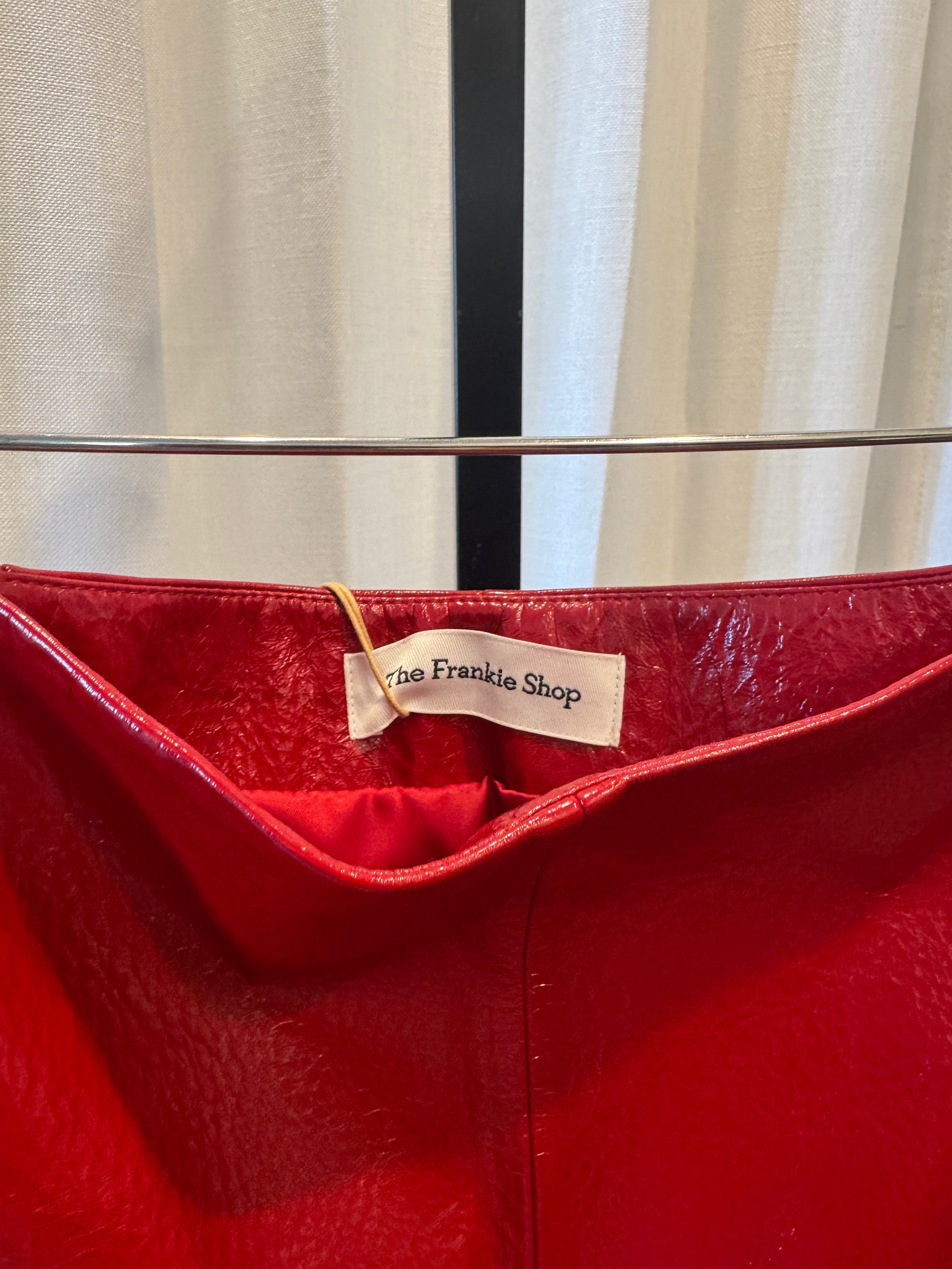 Red Pleather Skirt
