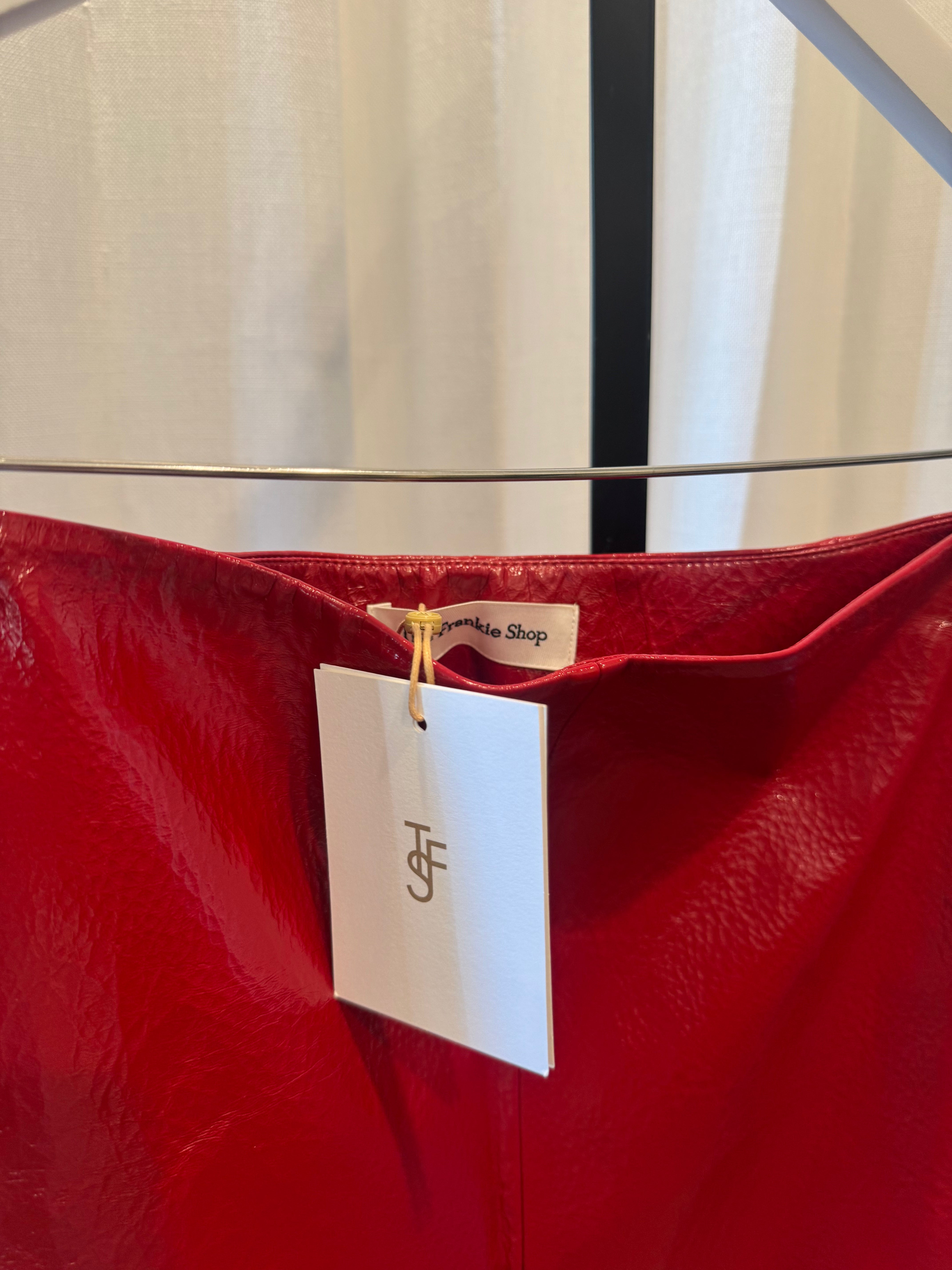Red Pleather Skirt