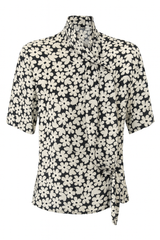 Black and White Floral Top