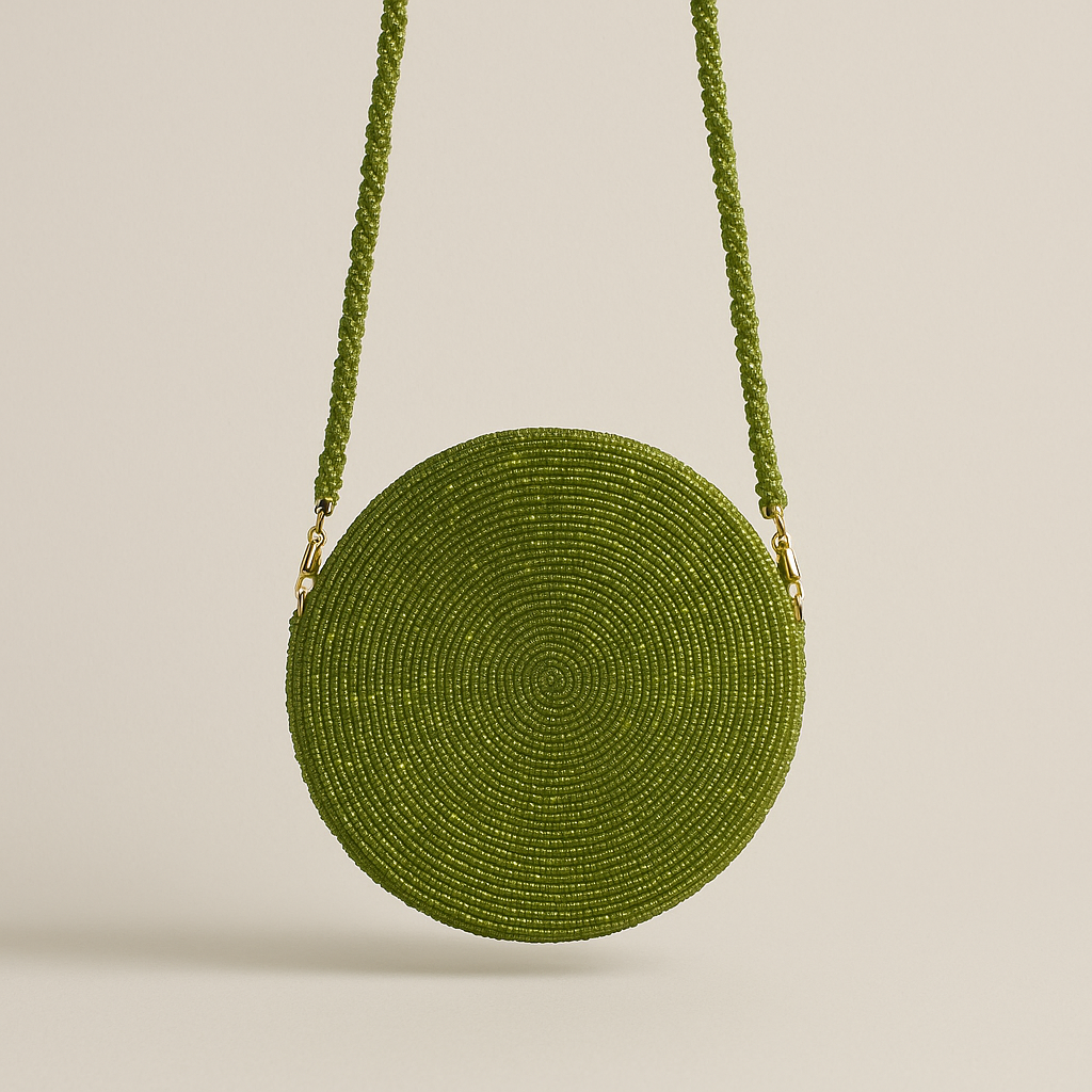 Green Beaded Bag