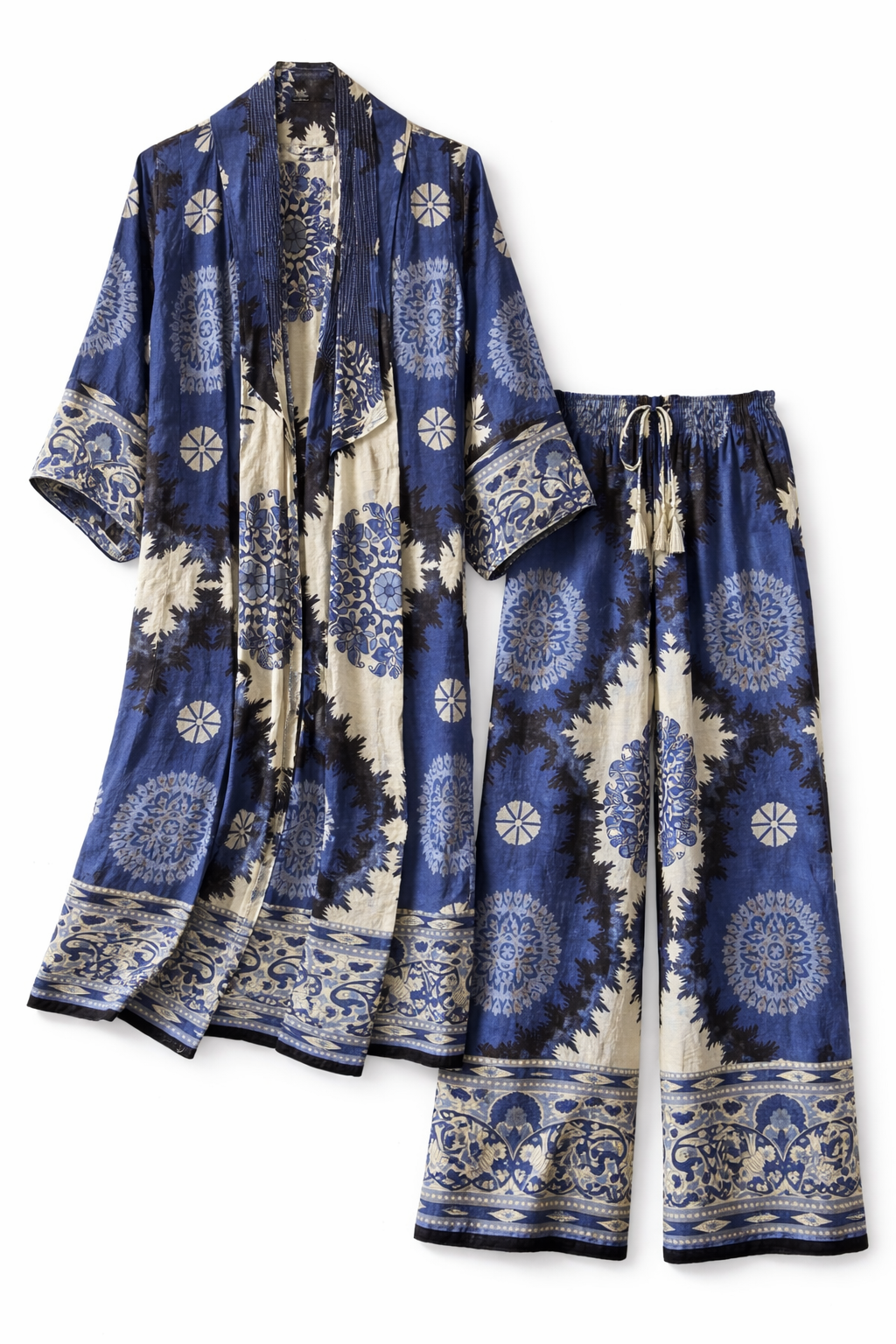 Printed Duster and Pant Set