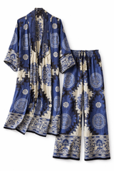 Printed Duster and Pant Set