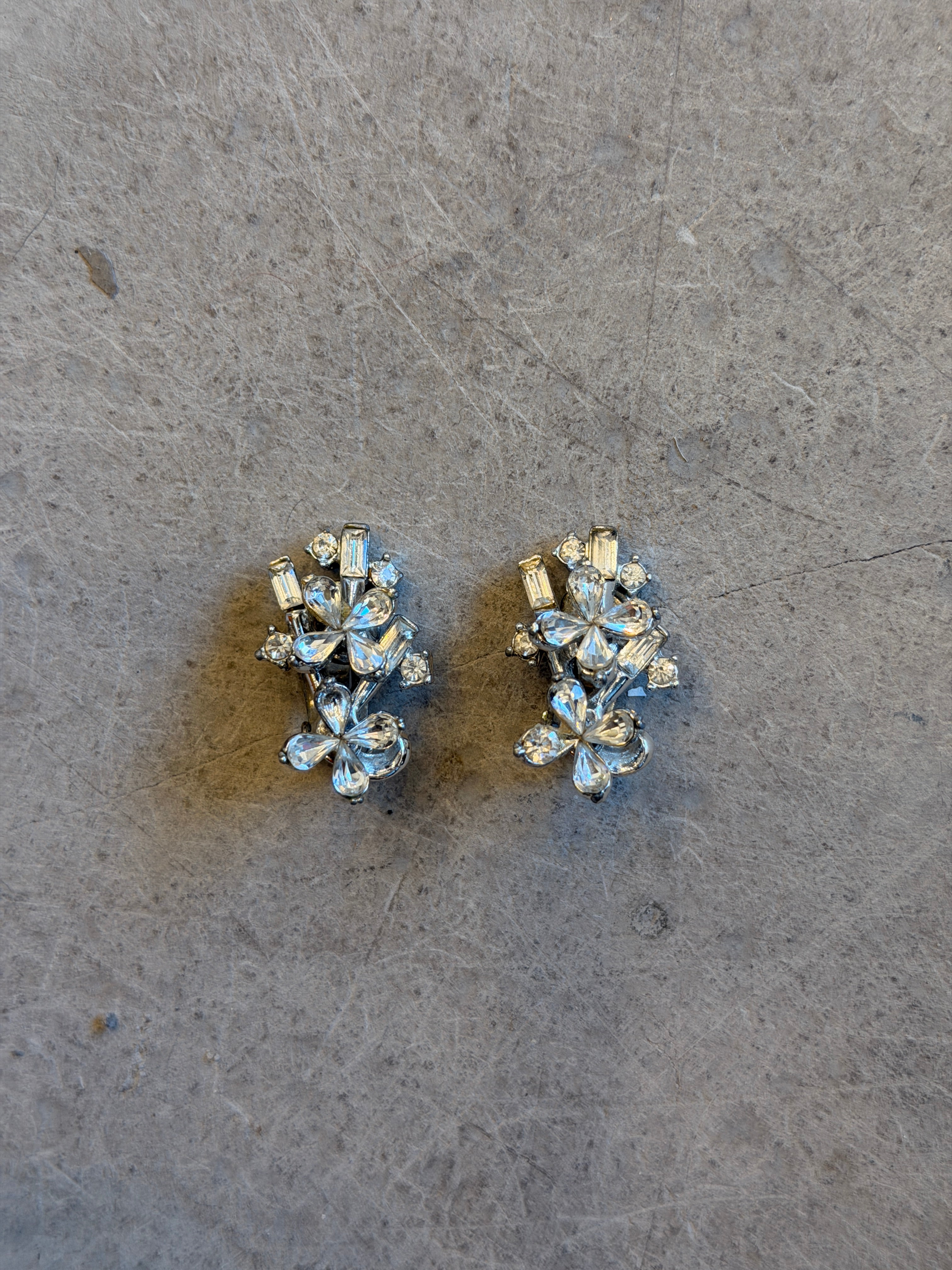 Flower Diamanté Earrings