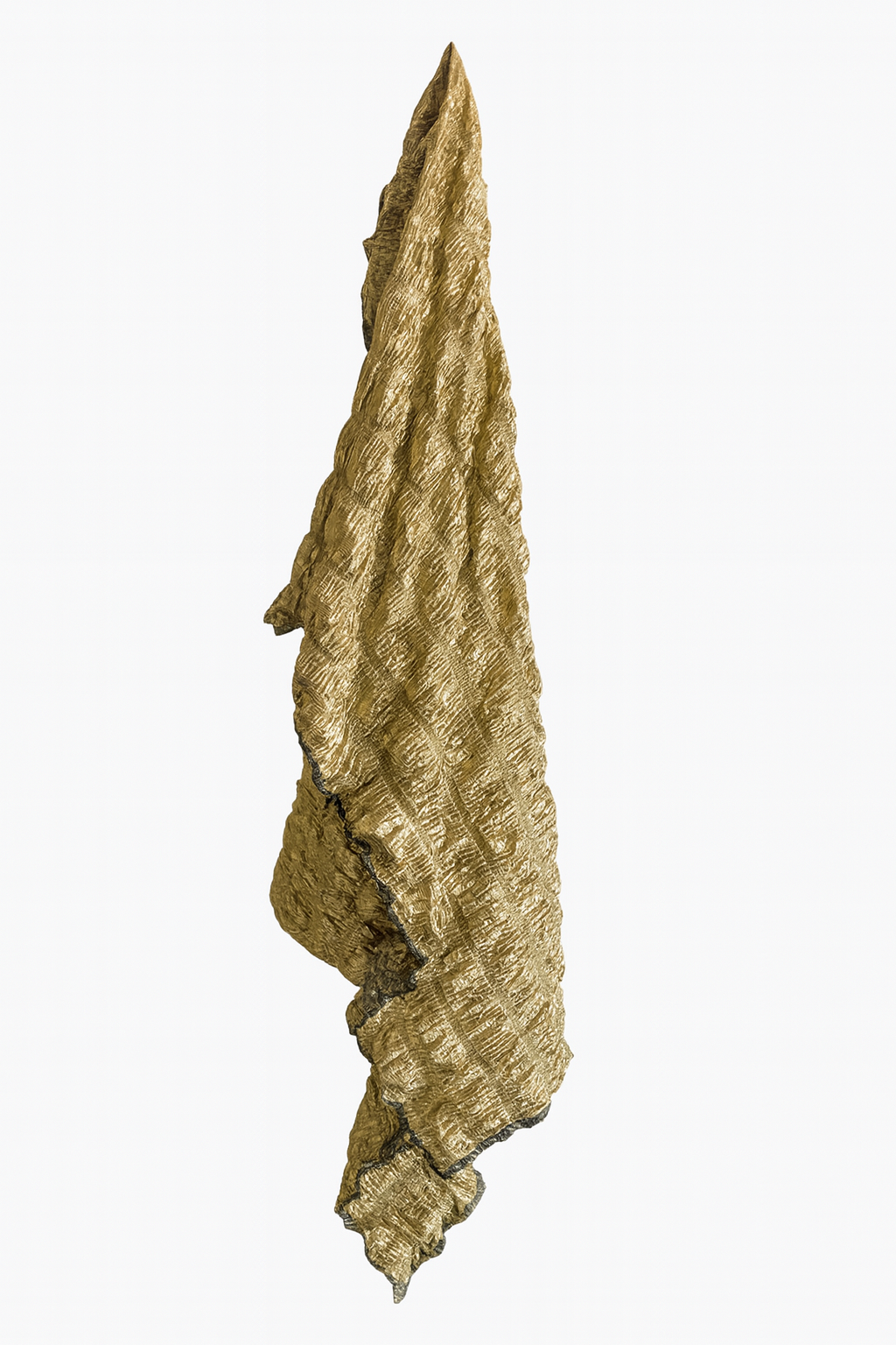 Oversized Rouched Gold Scarf