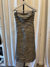 Strapless  Checkered Dress