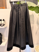 Vintage Black and Silver Polka Dot Skirt