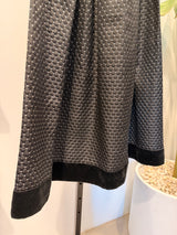 Vintage Black and Silver Polka Dot Skirt