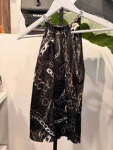 Silk Chain Scarf Top