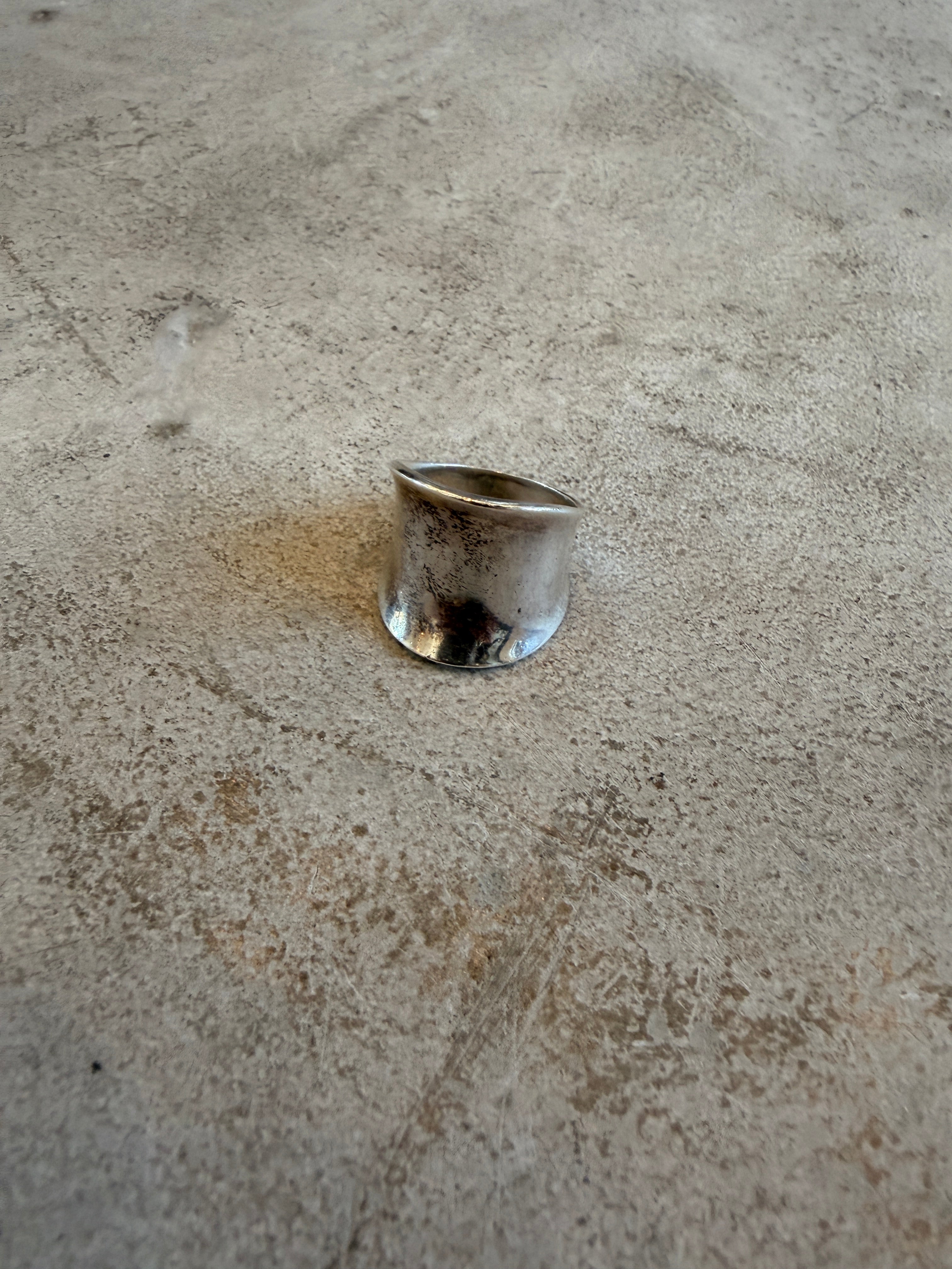 Wide Ring Silver Plated