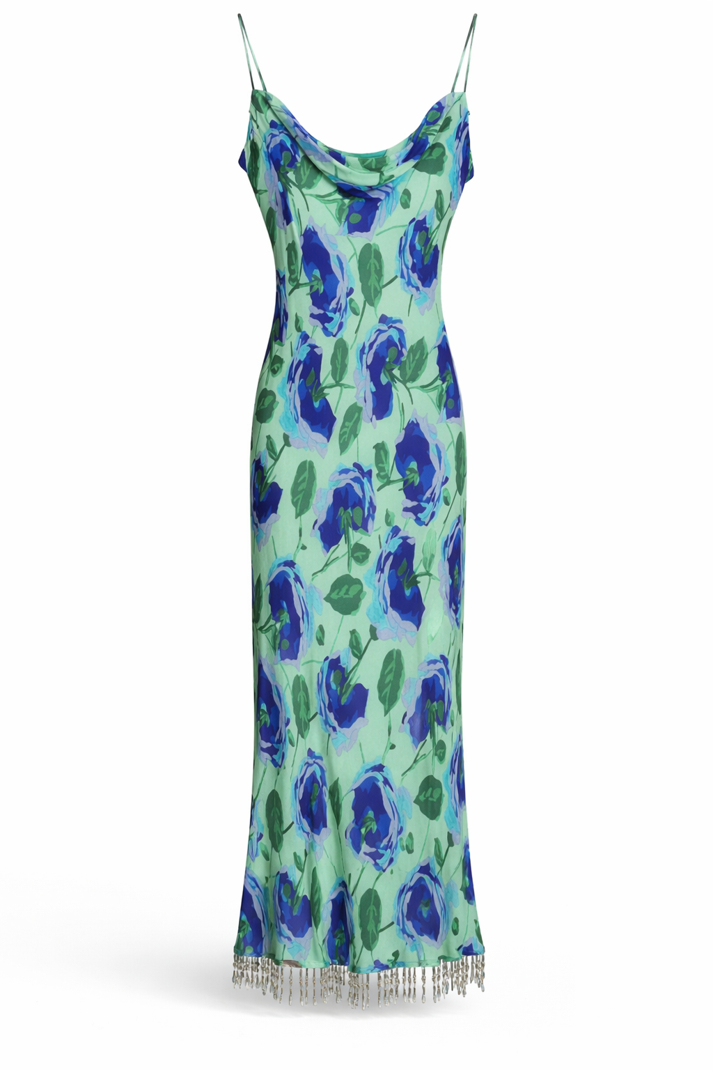 Vintage floral dress with beads