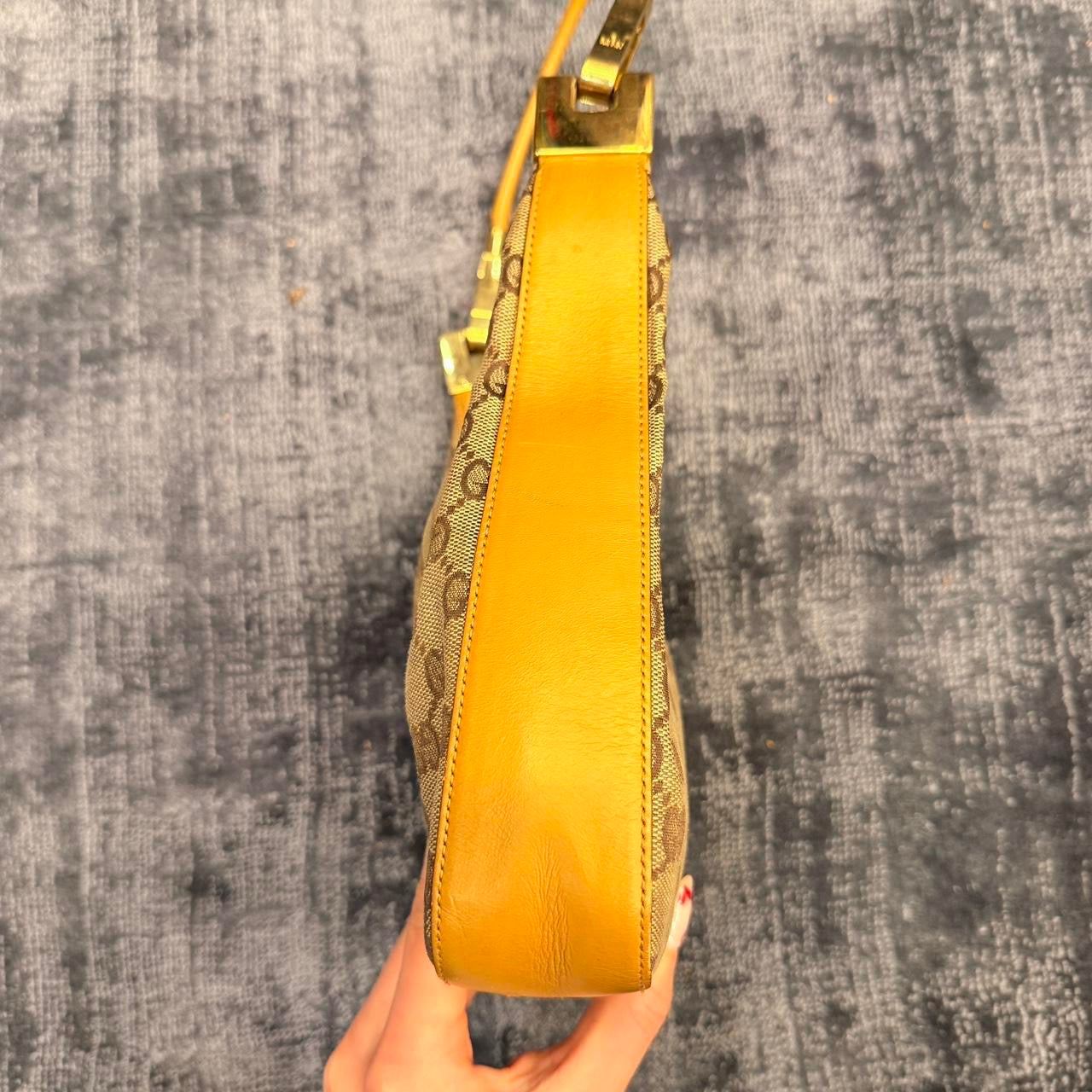 Vintage Canvas and Leather Shoulder Bag