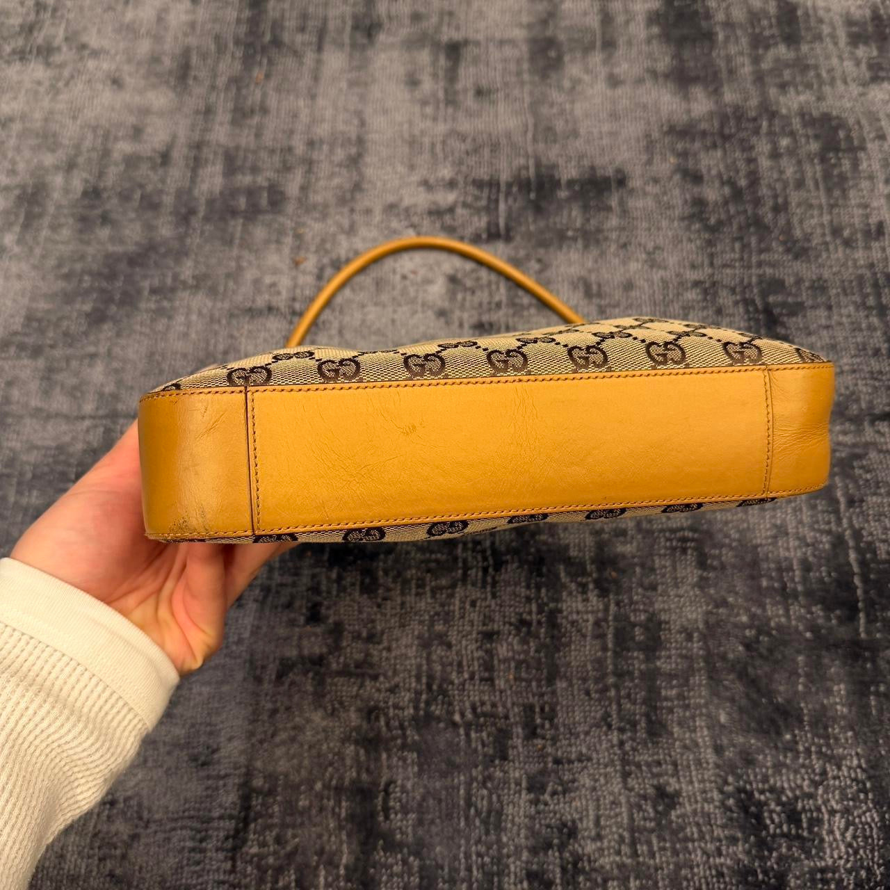 Vintage Canvas and Leather Shoulder Bag