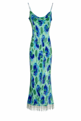 Vintage Floral and Beaded Dress