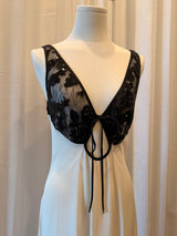 Silk Gown with Lace Bodice