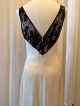 Silk Gown with Lace Bodice